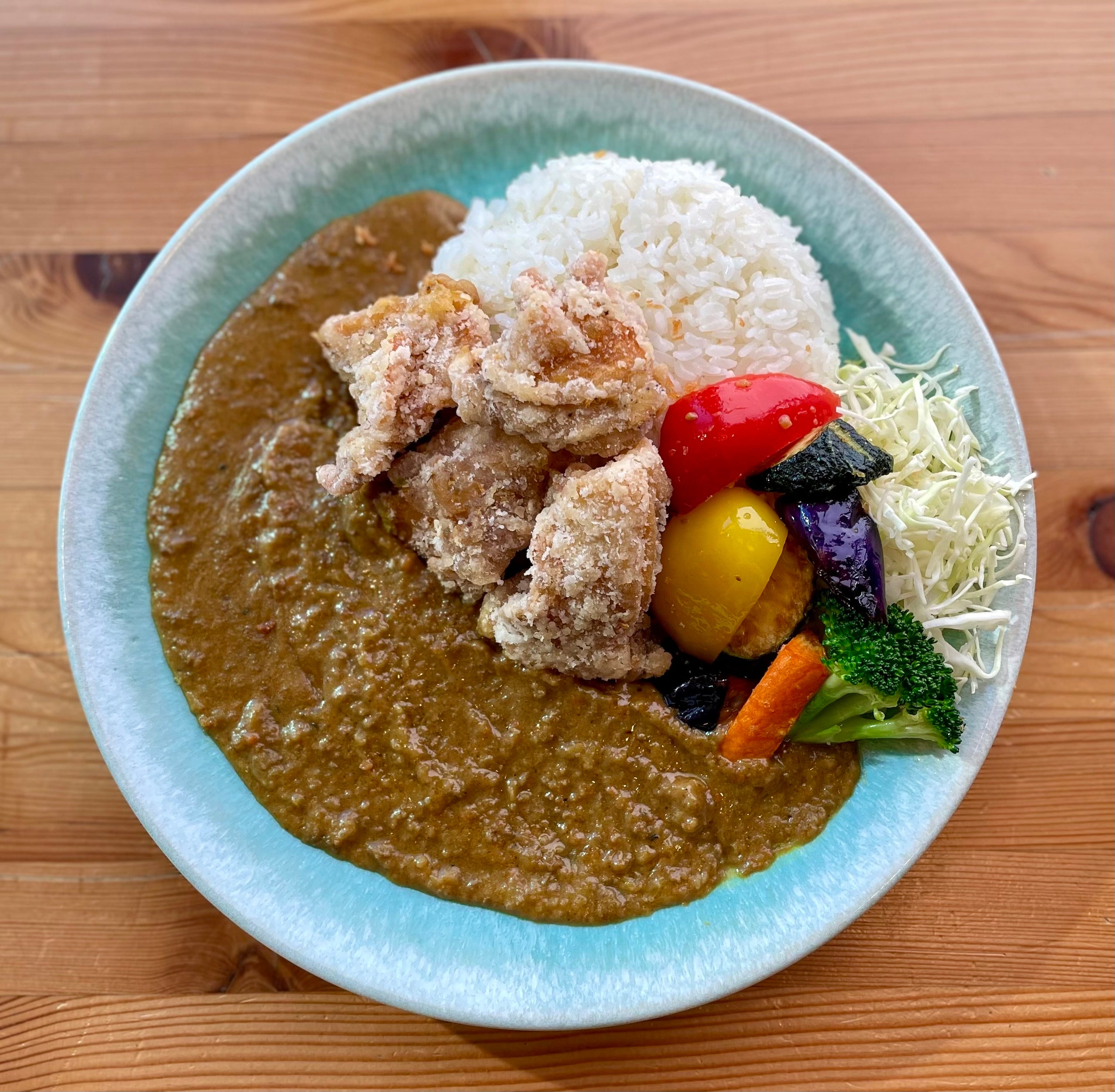 Beef curry with Chicken Karaage